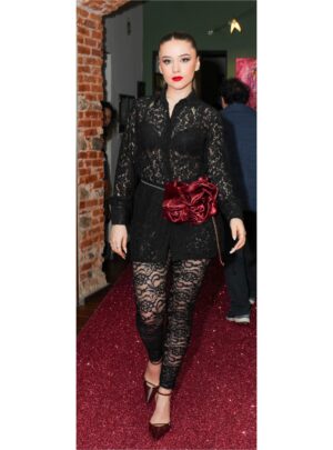 Camicia e leggins in pizzo